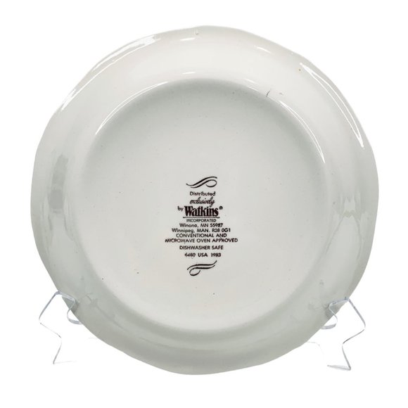 Vintage Watkins German Apple Kuchen Pie Plate Pan Recipe Oven Ware Kitchen Decor - Picture 6 of 9